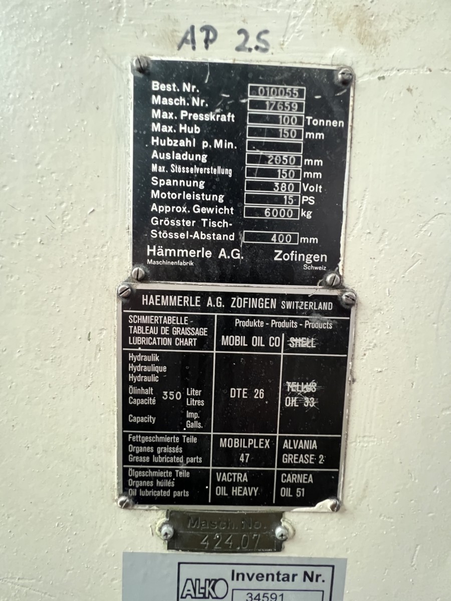 HÄMMERLE 2S-100-2050 | 1978 5 HÄMMERLE 2S-100-2050 | 1978 - Bild 4